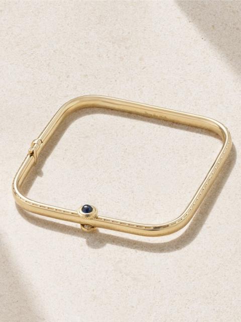 Yvonne Léon Jonc Gousset 9-karat gold, sapphire and diamond bracelet Gold