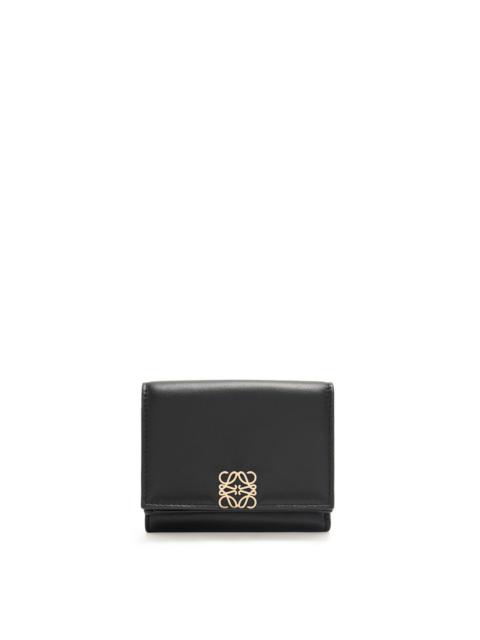 Puffer Anagram trifold wallet in shiny nappa calfskin