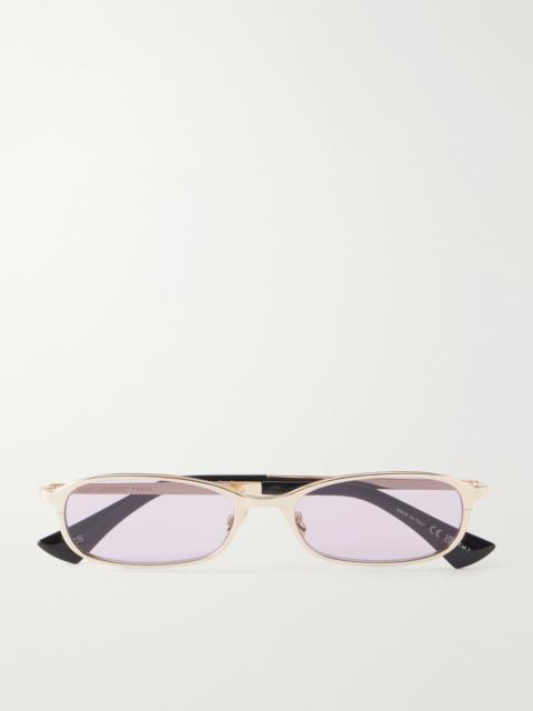 SAINT LAURENT SL 934 MIA round-frame silver-tone sunglasses Gold