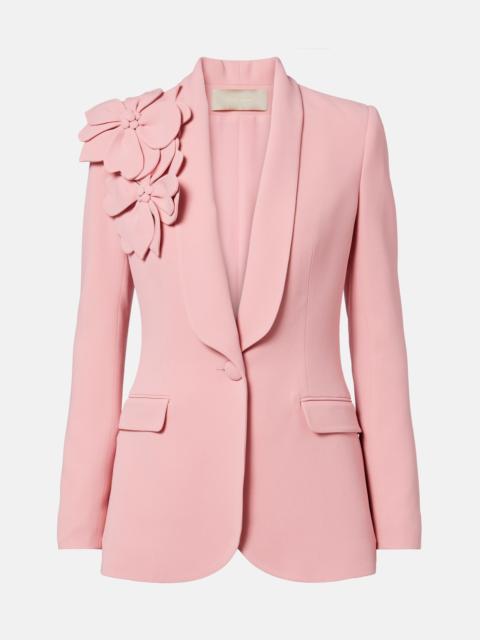 ELIE SAAB Floral-appliqué cady blazer