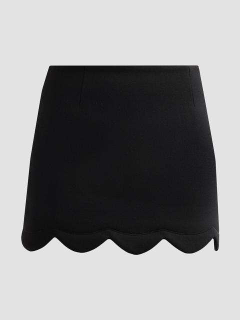 Marc Jacobs Women's Scallop Daisy Wool-Blend Mini Skirt - Black