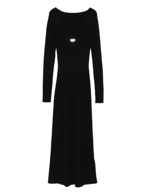 Diesel logo-embellished long-sleeve midi dress