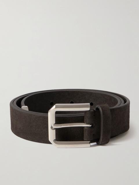 Brunello Cucinelli 3cm Suede Belt Brown