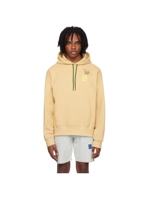 Beige Relaxed-Fit Hoodie