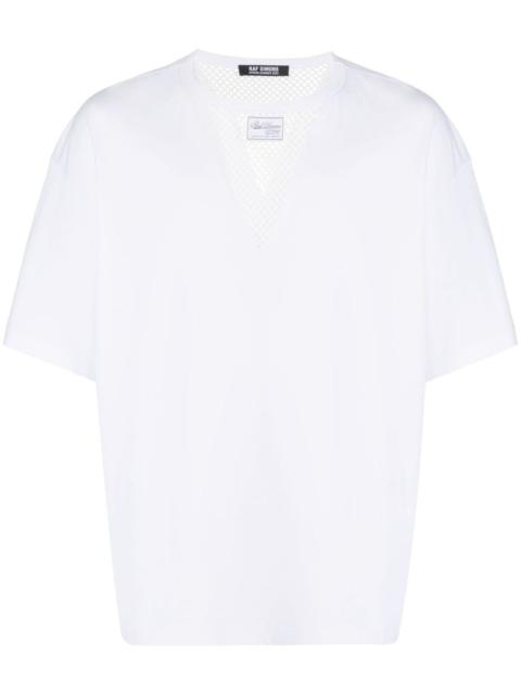 Raf Simons fishnet-panel short-sleeve T-shirt