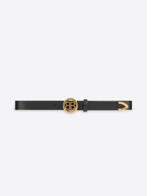 BALENCIAGA Women's Circled Bb Belt in Black
