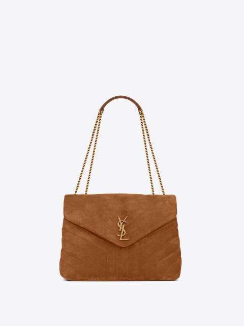loulou medium chain bag in "y"-quilted suede