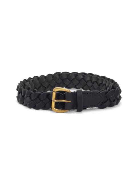 visvim BRAIDED BELT 30MM BLACK
