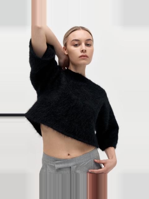 ST. AGNI Alpaca Cropped Tee - Black