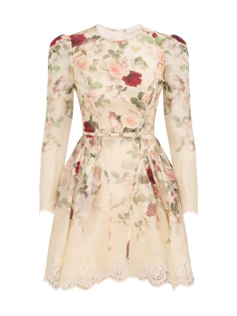 Zimmermann HYPNOTIC LACE TRIM MINI DRESS