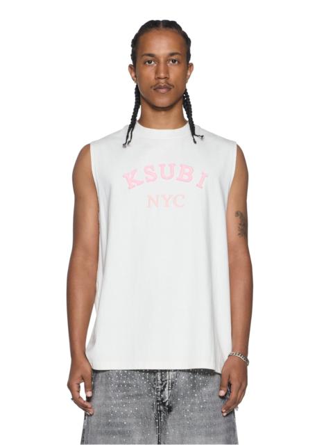 Ksubi LAYBEL EKCESS CUT OFF TEE TRU WHITE