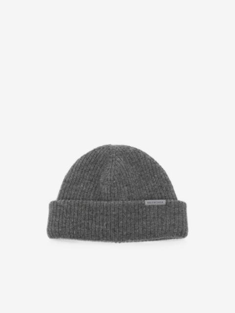 BALENCIAGA logo-patch beanie hat