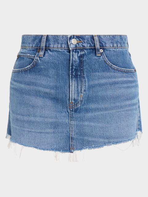 FRAME The Mini Denim Skirt