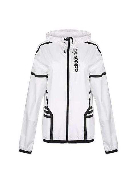 adidas neo Casual Windproof Cozy Jacket White DU8156