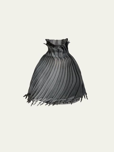 Alaïa Sculptural Pleated Crop Halter Top