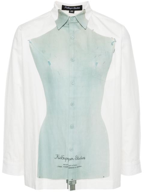 dress-print cotton shirt