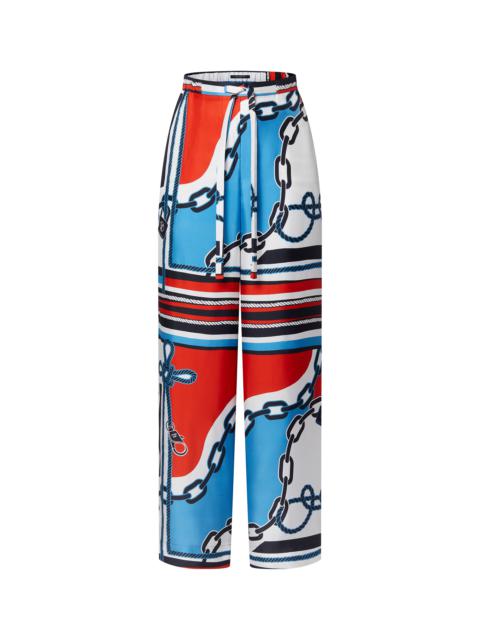 Louis Vuitton Nautical Print Wide-Leg Pajama Pants