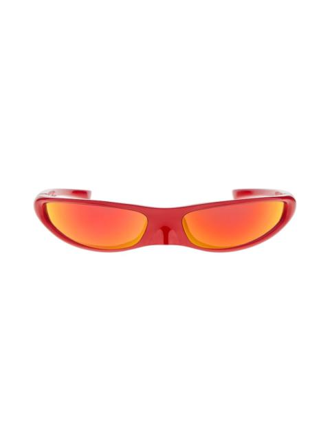 BALENCIAGA Blade Rectangle Sunglasses  in Red