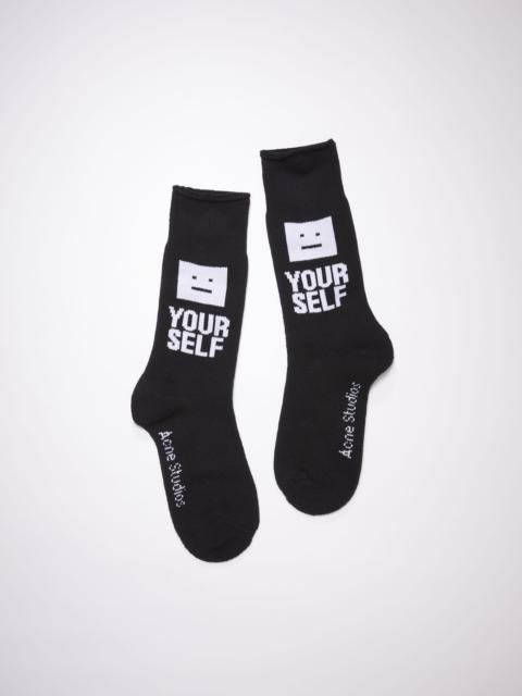 Acne Studios Cotton blend socks - Black/white