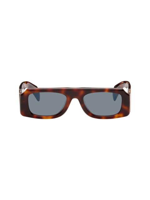 Jil Sander Brown Oliver Peoples 'Edition 4' Sculptural Sunglasses