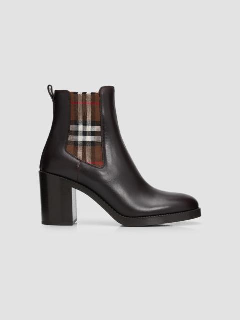 Burberry Women's Hampstead 70MM Leather Ankle Boots - Peat Brown