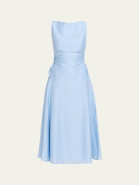 ANNA QUAN Mai Satin Midi Dress