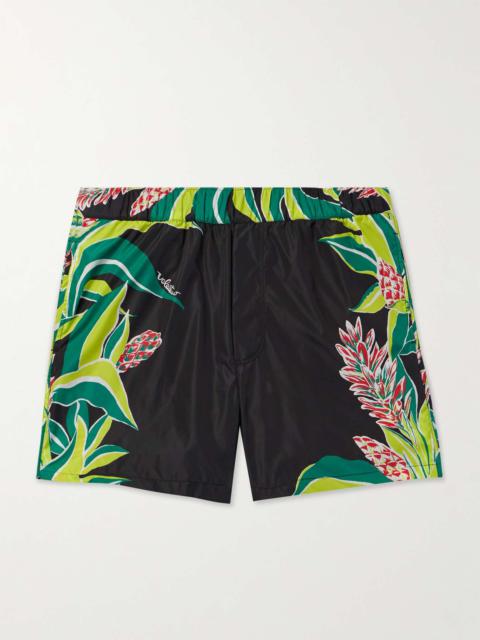 Valentino + Sunsurf Straight-Leg Mid-Length Printed Swim Shorts