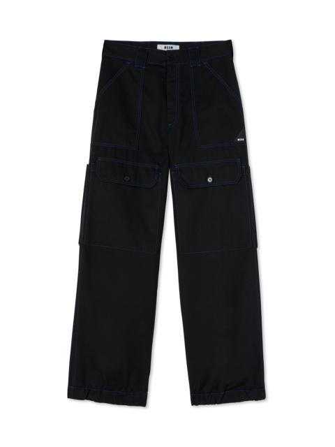 MSGM "Technical Gabardine" workwear trousers