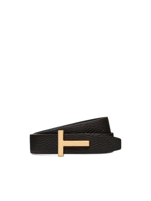 TOM FORD T-logo leather belt