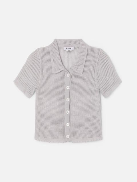 RE/DONE Amelia Cashmere Polo - Mist