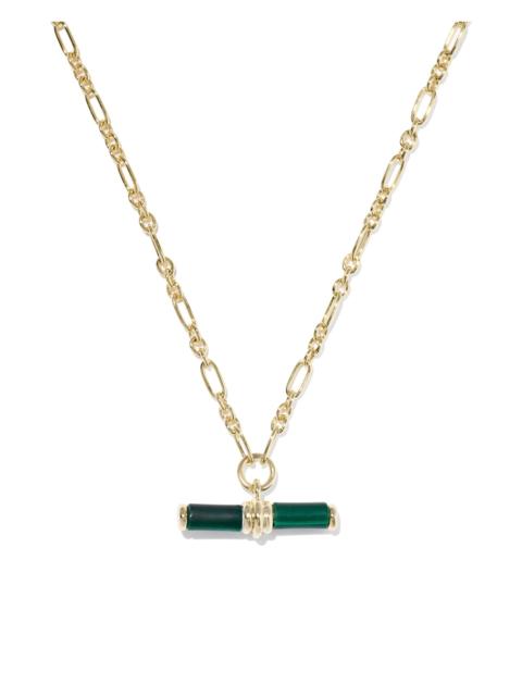 KENDRA SCOTT Bree Gold Beaded T Bar Short Pendant Necklace