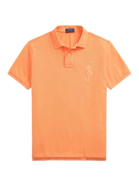 Polo Ralph Lauren Men's Custom-Slim-Fit Big Pony Mesh Polo Shirt - Classic Peach