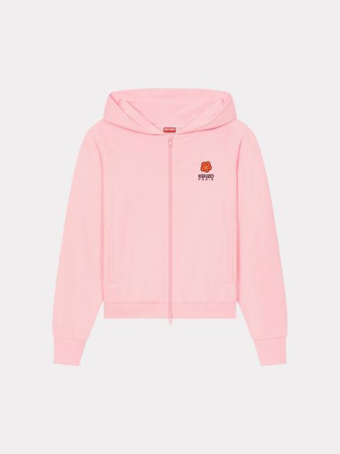 KENZO 'Boke Flower Crest' hooded embroidered zip-up cardigan