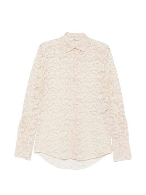 FENDI Fendi Floral-lace Buttoned Shirt