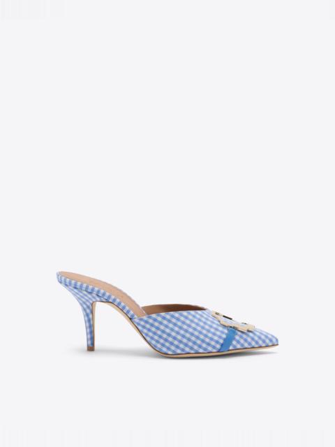MALONE SOULIERS Missy 70 Blue Gingham Mules