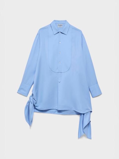 JW Anderson WOMENS SIDE KNOT SHIRT DRESS IN CORNFLOWER BLUE
