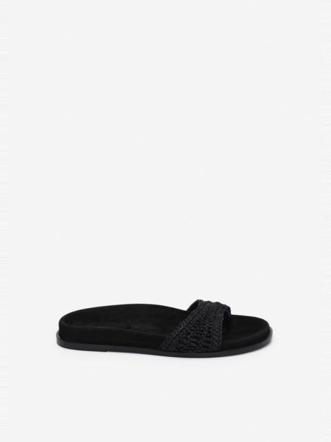 MAGDA BUTRYM Crochet strap sandals in black