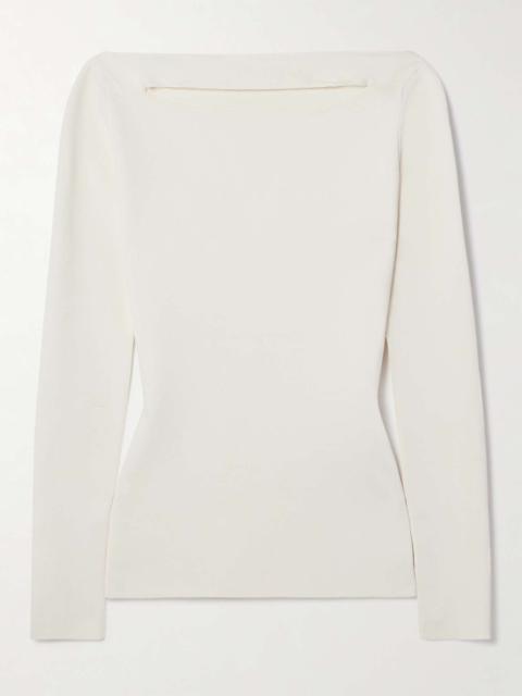 + NET SUSTAIN cutout knitted top