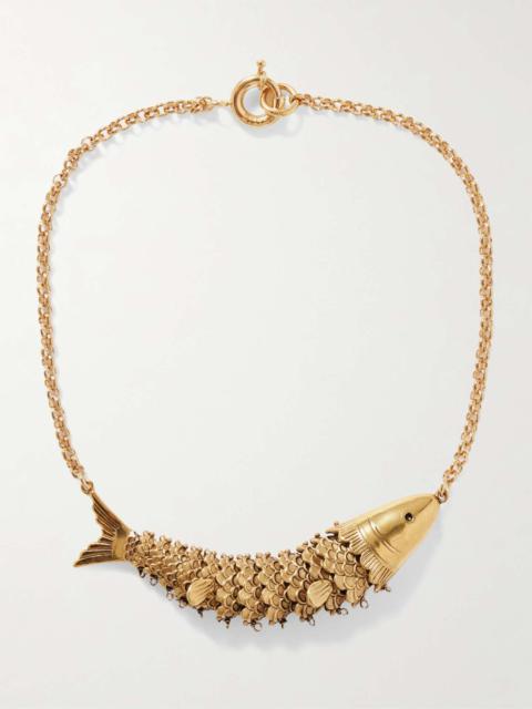 River gold-tone necklace