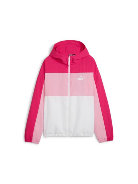 PUMA (WMNS) PUMA Oversized Hooded Windbreaker Jacket 'Pink' 675372-48