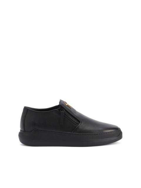 Conley zip-up leather loafers