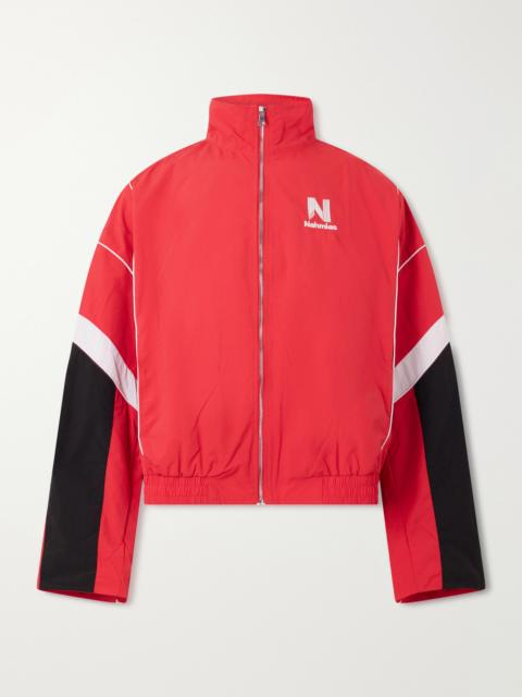NAHMIAS Logo-Embroidered Striped Nylon Jacket