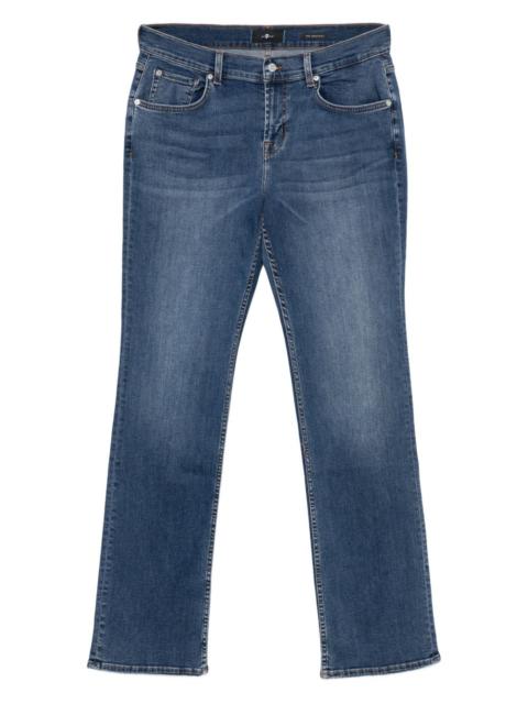 7 For All Mankind buttoned straight-leg jeans