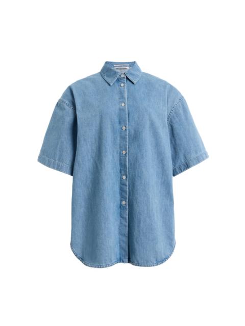 Another Tomorrow Chambray Cotton Shirt