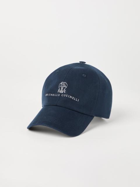 Brunello Cucinelli Garment-dyed twisted cotton gabardine baseball cap with embroidered logo