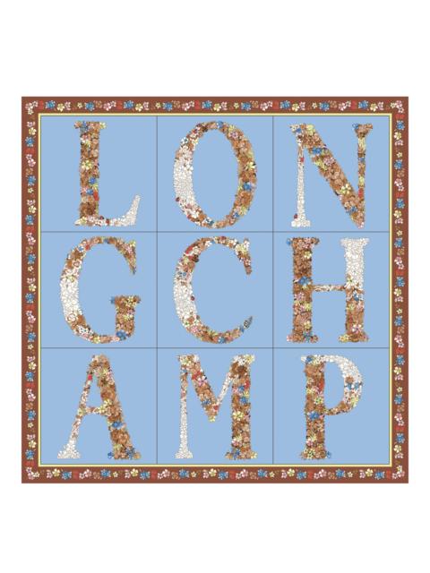 Longchamp Le Jardin Fleuri Silk scarf 50