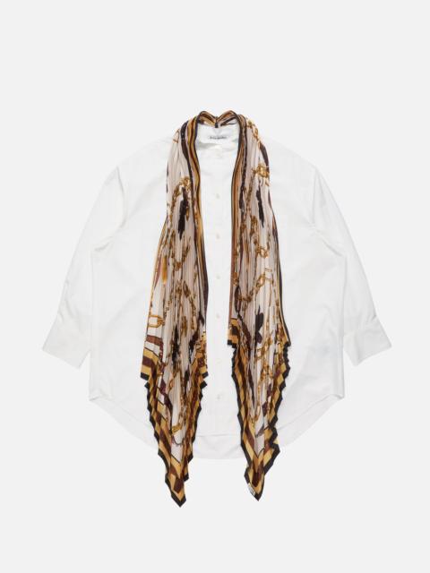 Acne Studios Layered shirt dress - White/gold