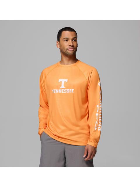 Columbia Men's Collegiate PFG Terminal Tackle Heather Long Sleeve Shirt - Tennessee