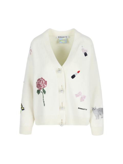 BERNADETTE Cardigan Celeste Embroidered