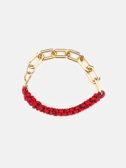 Plan C Red braided cord chain necklace